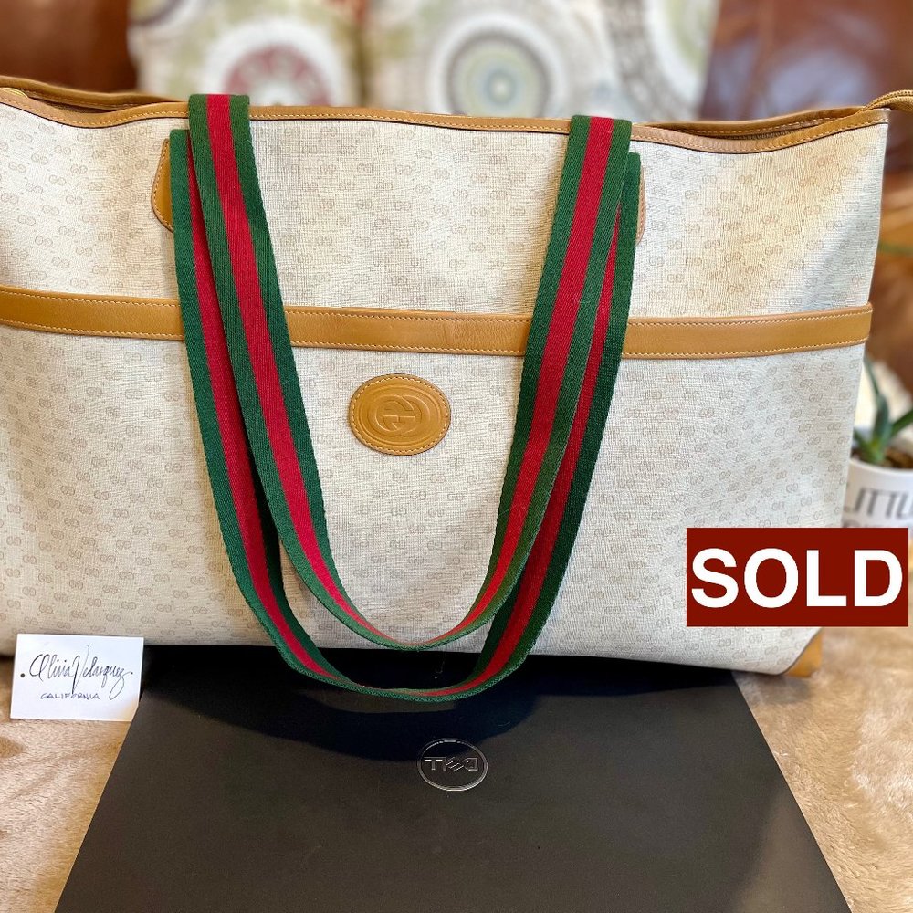 Vintage Micro GG Web Tote